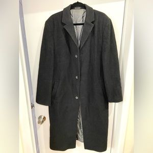 Men’s Vintage Massimo Moda Collezione Black Wool Coat size 40- good condition